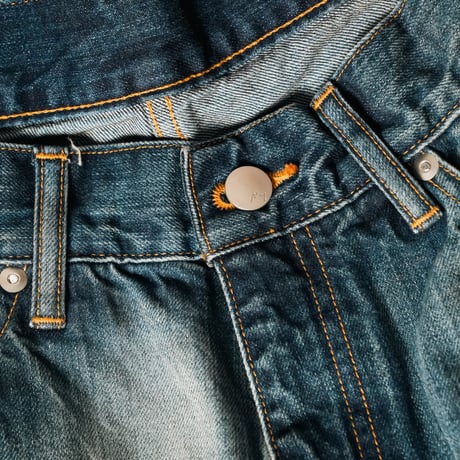ANCELLM AGING WIDE DENIM 5P PANTS