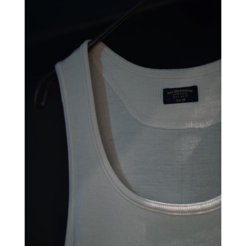 MAATEE&SONS Ex. WASHABLE SILK RIB TANK TOP | Mu