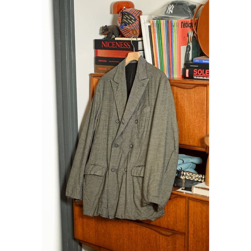 MAATEE&SONS ダブルGATHERED ジャケットシャークスキン 2 MAATEE&SONS