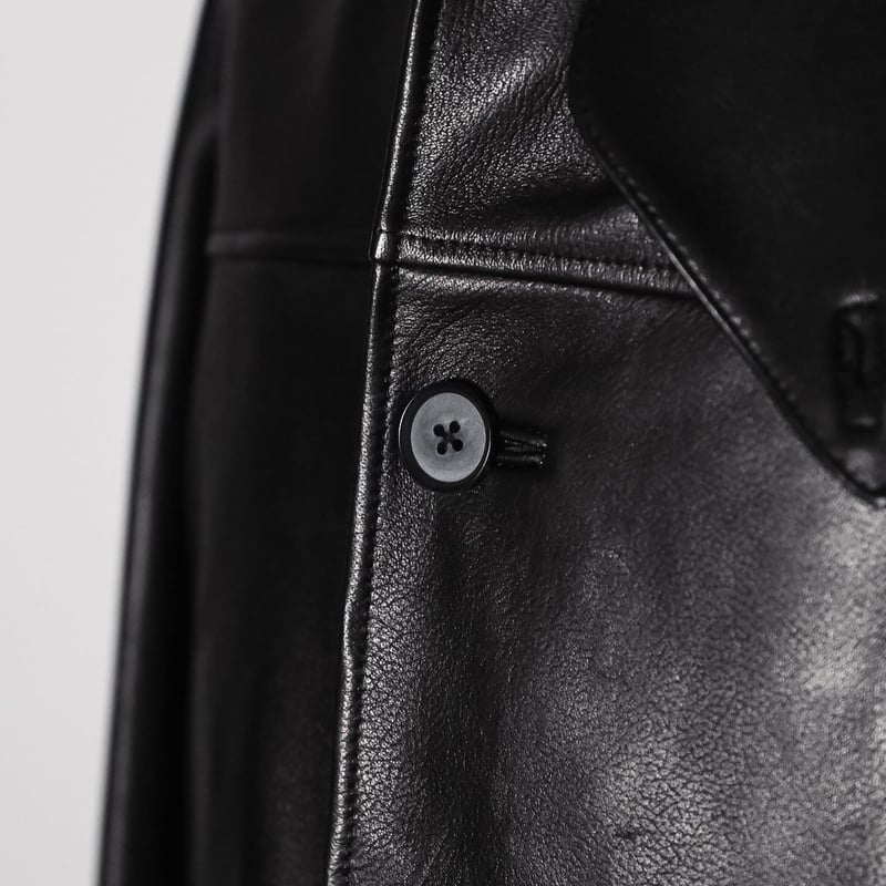 MAATEE&SONS LAMB LEATHER CAR COAT 裏CASHMERE | M