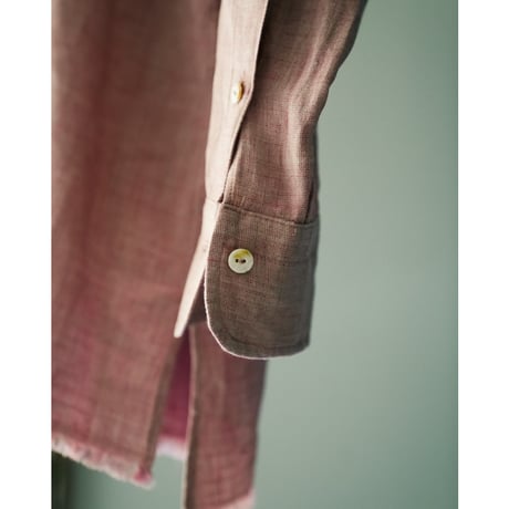 MAATEE&SONS LINEN  FRINGE SHIRTS  鉄焙煎