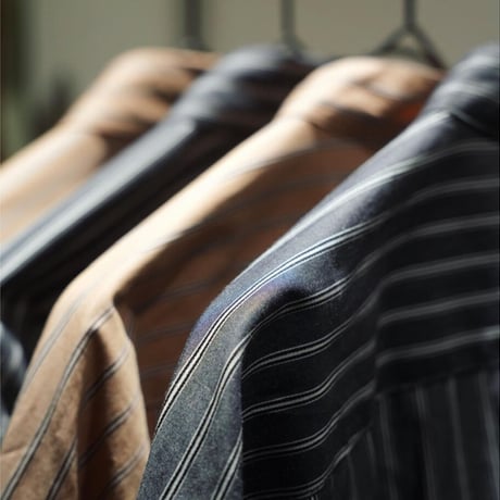 RAKINES Satin stripe / Ex. French BD shirt