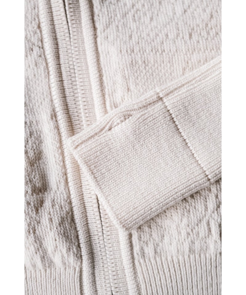 MAATEE&SONS JACQUARD ZIP ARMY SWEATER | MusterWerk