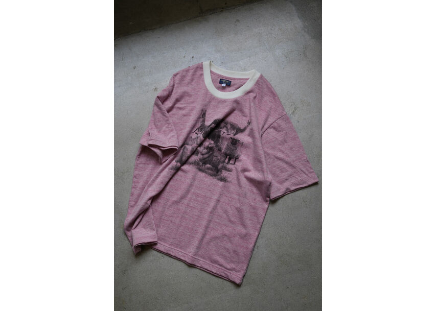 MAATEE&SONS Ex. M&WOOLEE RINGERTEE (red) MAATEE&SONS Ex. M&WOOLEE RINGER TEE (red) | Mus