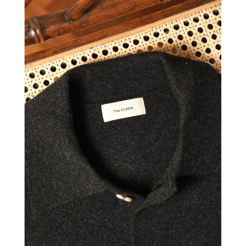 The CLASIK MILLED FINE WOOL SHIRT CARDIGAN | Mu