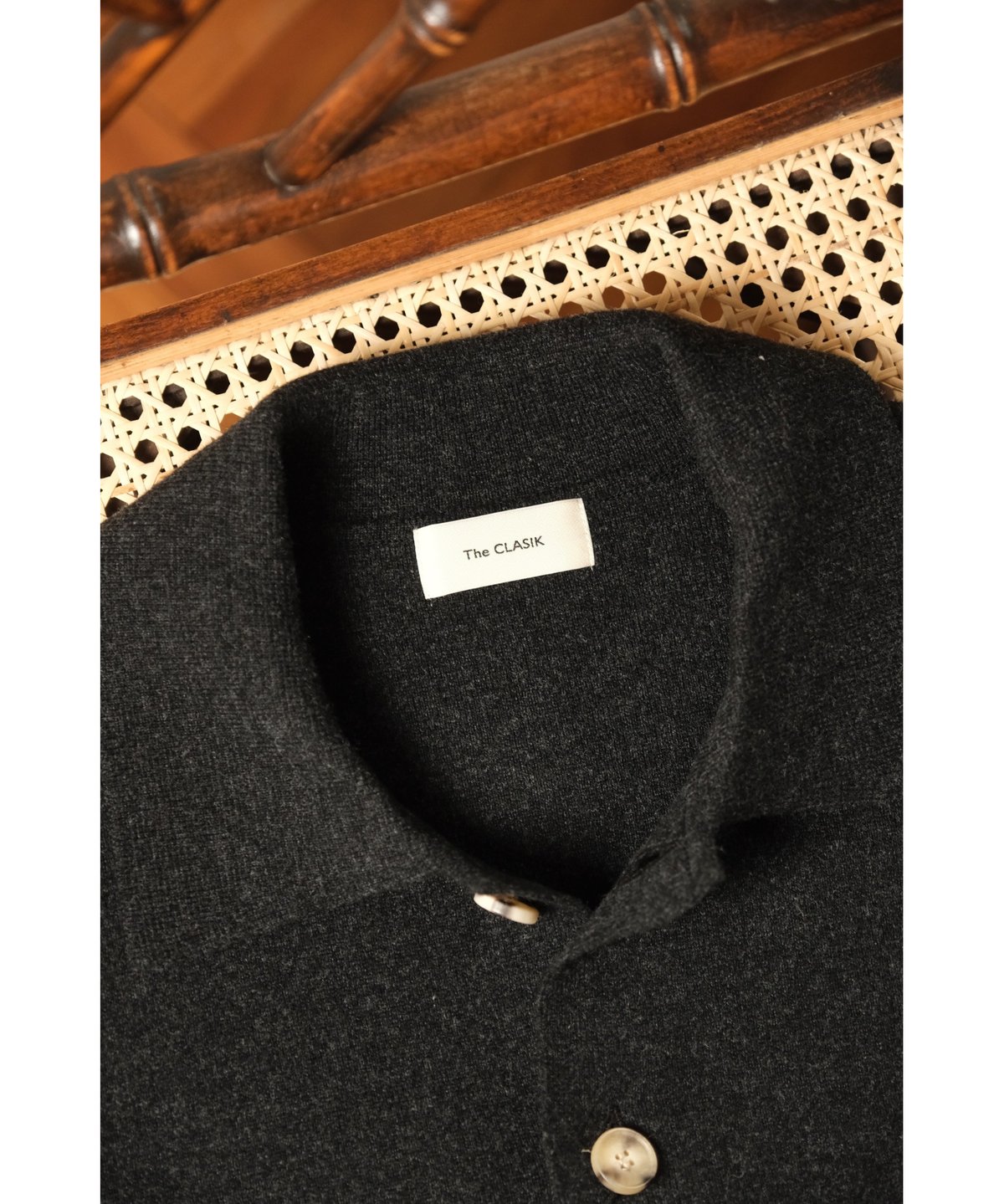 The CLASIK MILLED FINE WOOL SHIRT CARDIGAN | Mu