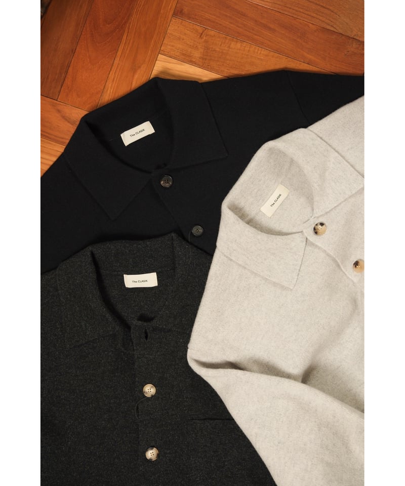 The CLASIK MILLED FINE WOOL SHIRT CARDIGAN | Mu The CLASIK MILLED FINE WOOL SHIRT CARDIGAN | Mu