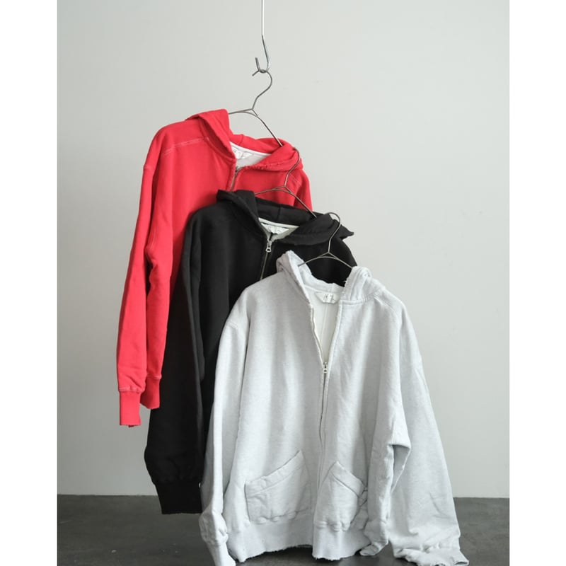 まえANCELLM ZIP-UP HOODIE 同型同色 NEW ARRIVAL ANCELLM ZIP UP HOODIE color BLACK/GRAY/RED(SOLD