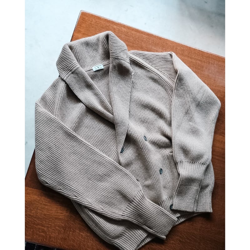 MAATEE&SONS Ex. CASHMERE SHAWL COLLAR CARDIGAN