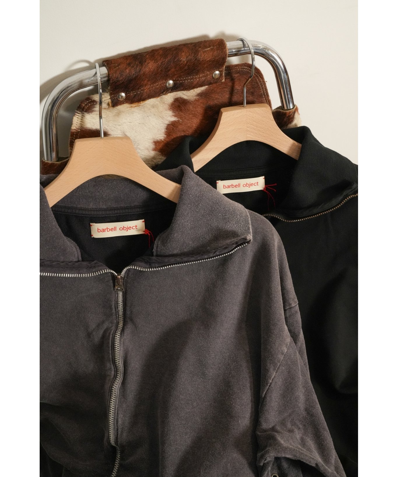 barbell object zip sweat　バーベルオブジェクト original