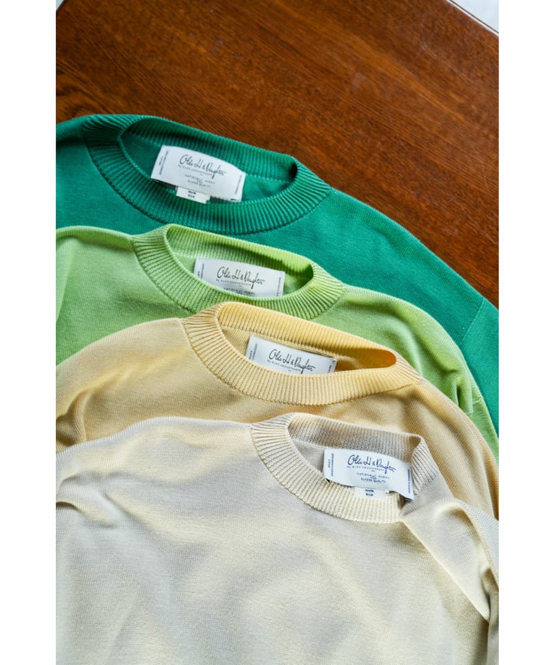トップス Olde H & Daughter silk crew neck 23aw Olde H & Daughter SILK PLAIN STITCH CREW NECK P
