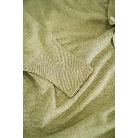Olde H&Daughter LINEN SILK PLAIN STITCH V NECK C/D