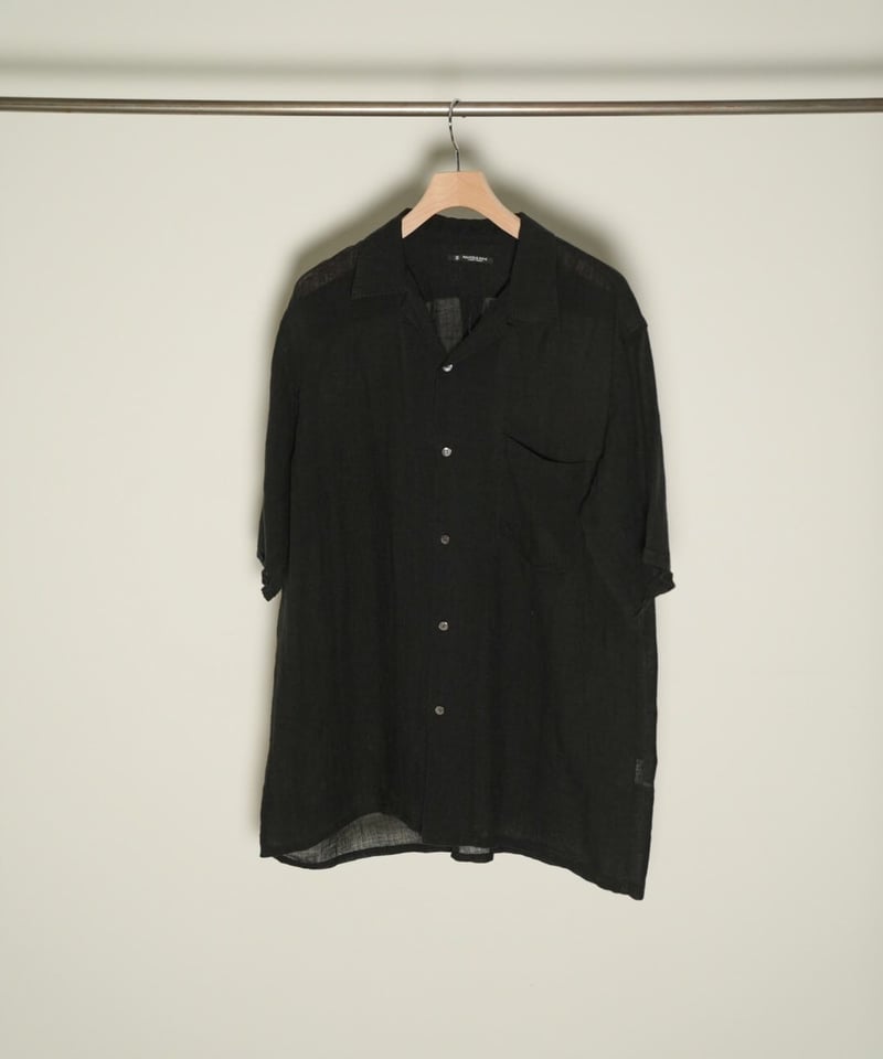 maison mill OPEN COLLAR SHIRT 黒ドット サンプル品 maison mill OPEN COLLAR SHIRT 黒ドット サンプル品（Open
