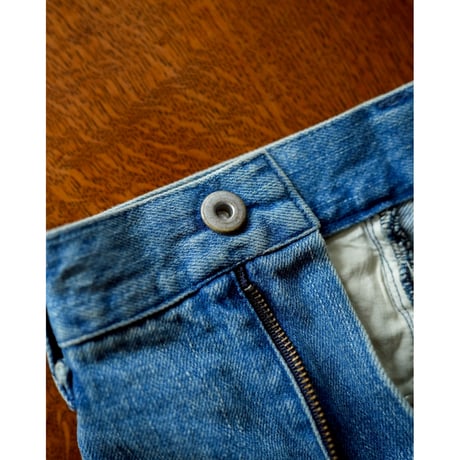 RAINMAKER Ex. PAINTED DENIM SEMI FLARED TROUSERS