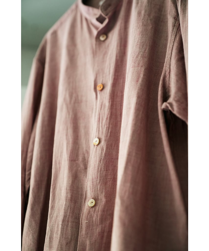 25ss maatee&sons フリンジ シャツ 鉄焙煎 ピンク サイズ3 25ss maatee&sons フリンジ シャツ 鉄焙煎 ピンク サイズ3