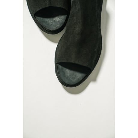 GUIDI "E29C" KANGAROO REVERSE OPEN TOE / FLAT SOLE LEATHER