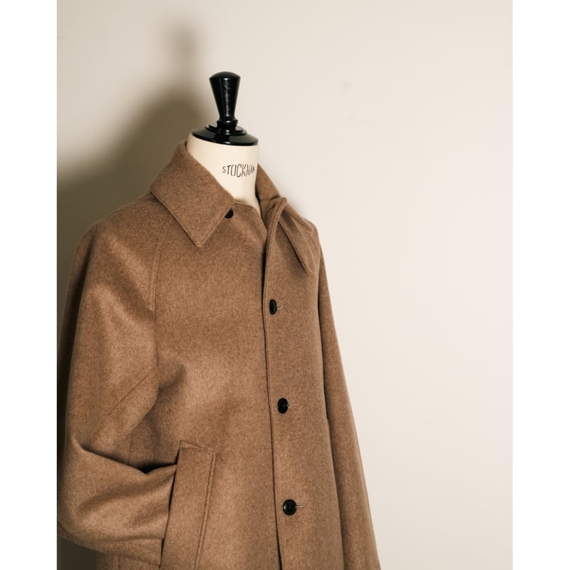 MAATEE&SONS CASHMERE/MINK BAL COLLAR HALF COAT