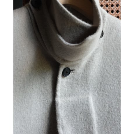 nonnotte Cashmere Rever Melton Draping Long Gilet