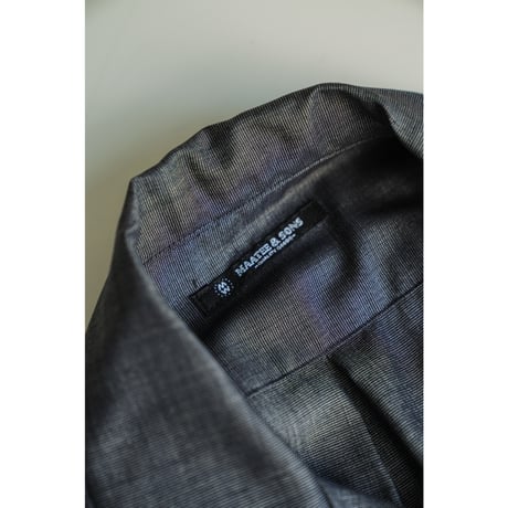 MAATEE&SONS  "H"WOOL/SILK  OPEN COLLAR フリンジ