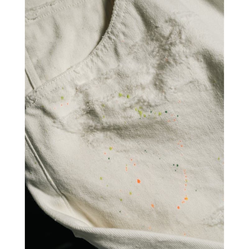 ANCELLM Ex. DAMAGE DENIM STRAIGHT 5P PANTS | Mu