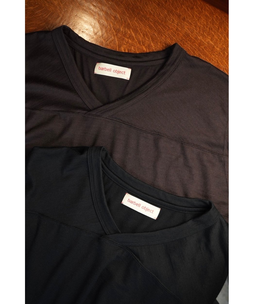 barbell object ウールノースリーブ(brown) barbell object WOOL NS TOP | MusterWerk