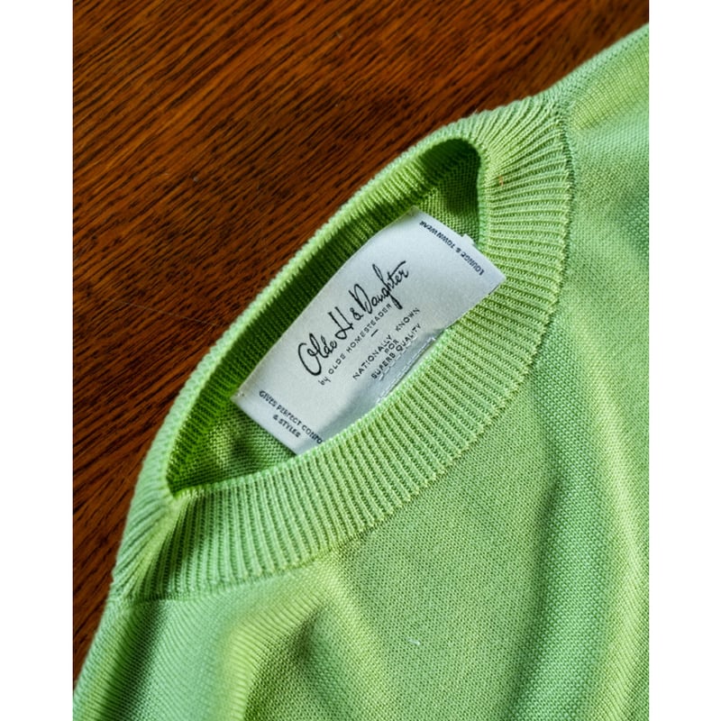 Olde H & Daughter SILK PLAIN STITCH CREW NECK P