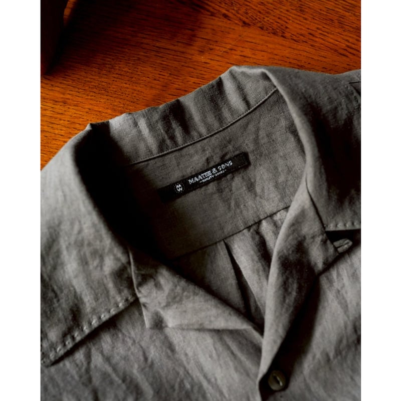 MAATEE&SONS S/S OPENCOLLARSHIRTS ドSLINEN MAATEE&SONS 25SSドS