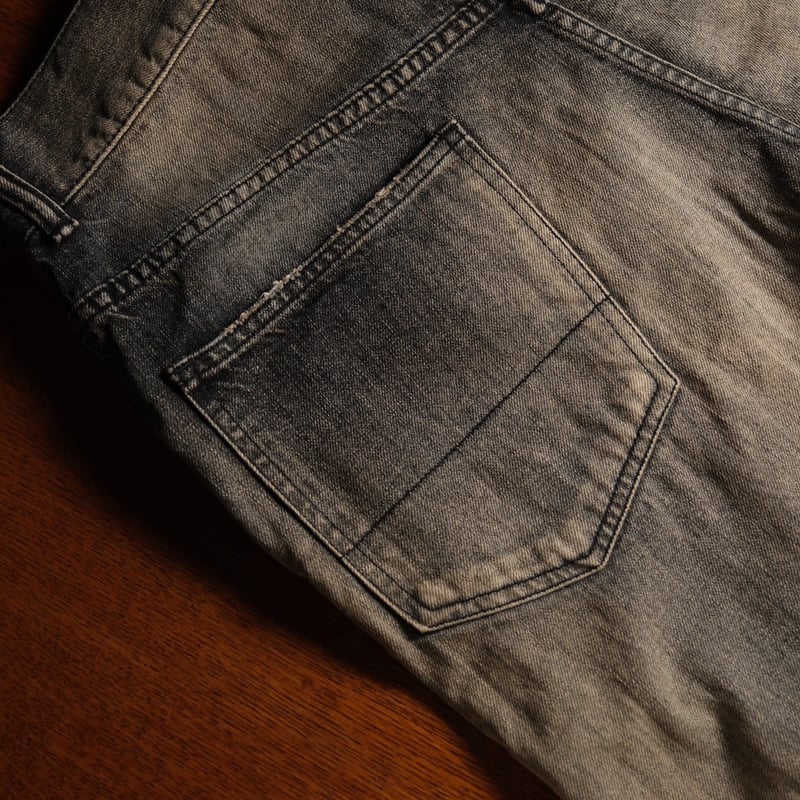 ANCELLM P/DAMAGE DENIM STRAIGHT 5P PANTS | Must