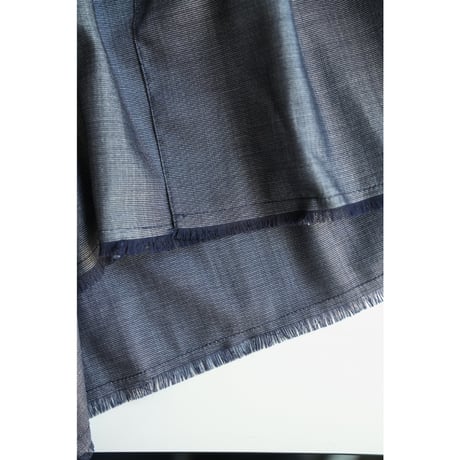MAATEE&SONS  "H"WOOL/SILK  OPEN COLLAR フリンジ