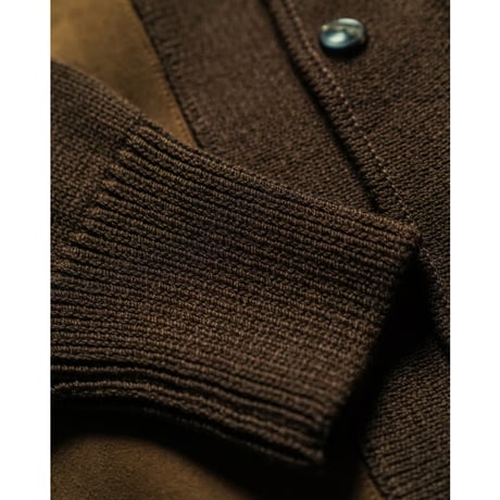 Olde H & Daughter Ex. WORSTED WOOL / SHEEP SUEDE COMBINATION JACKET