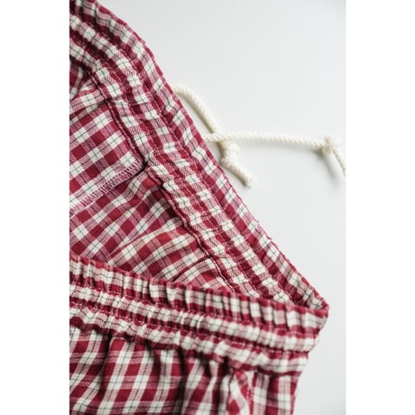 MAATEE&SONS Ex. "LINEN/SILK CK" S.S. SHORTS "PORORI"