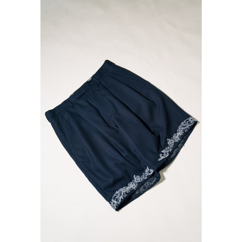 MAATEE&SONS Ex. 裾刺繍 SHORT TROUSER 