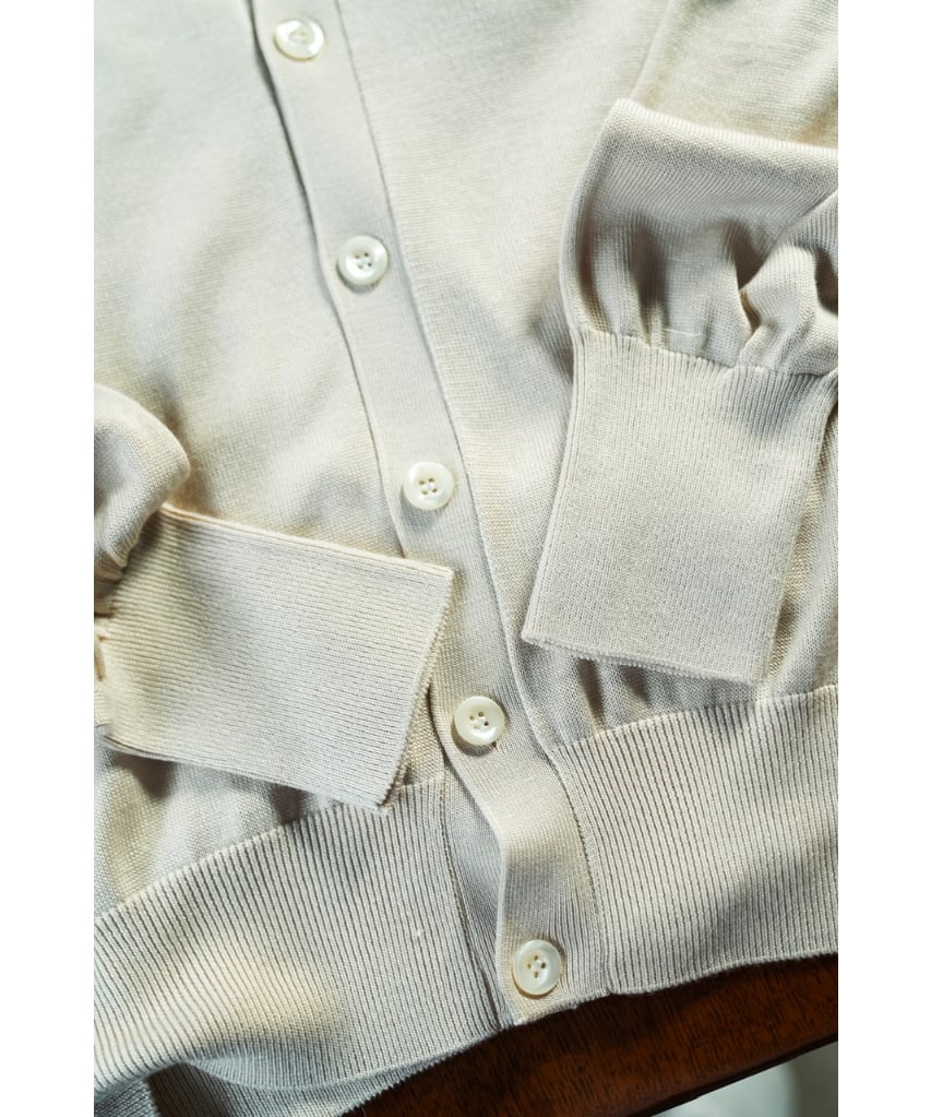 Olde H & Daughter SILK PLAIN STITCH CARDIGAN |