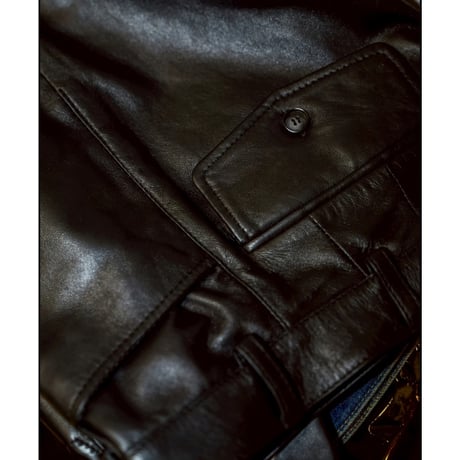 BIBOJA High Waisted Flare Trousers - LAMB LEATHER