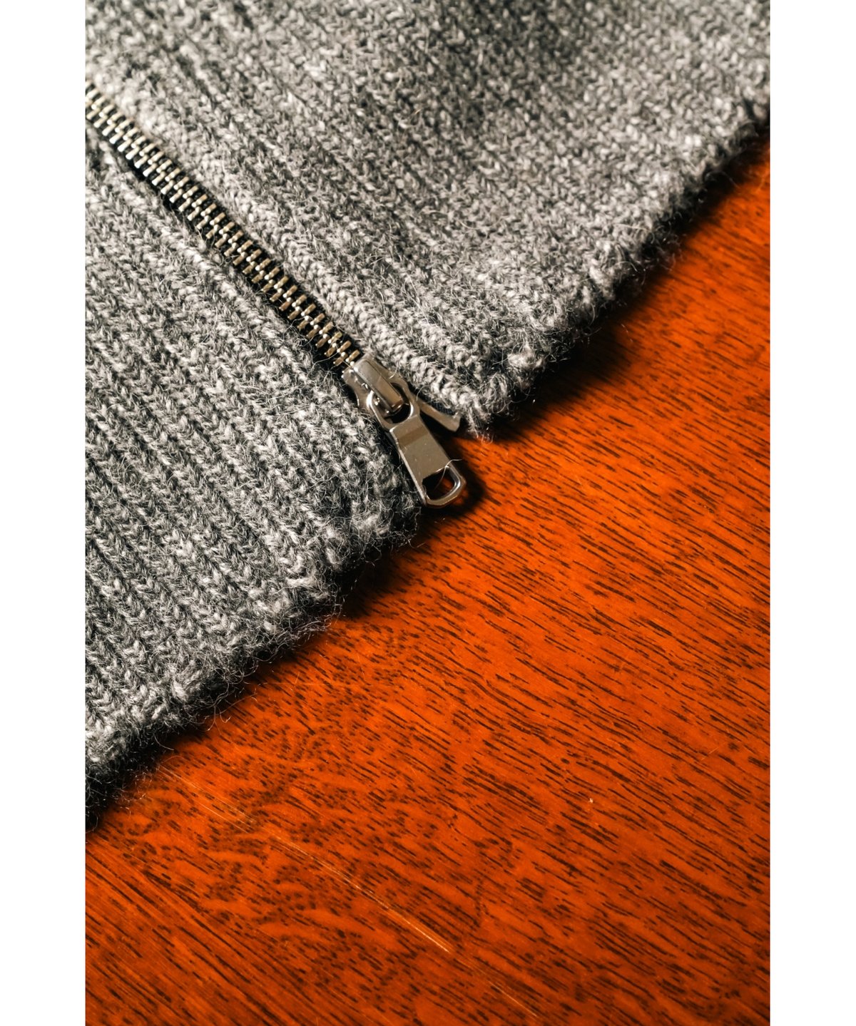 MAATEE&SONS RBALPACA-CASHMERE 畦ひょっとこ起毛ZIP SWEAT