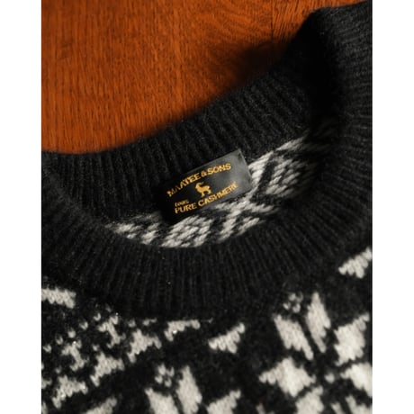 MAATEE&SONS CASH JACQUARD P/O SWEATER "FAIR ISLE"