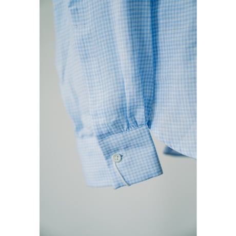 Bourrienne Paris X Ex. SCULPTEUR LIN CHECKS BLUE