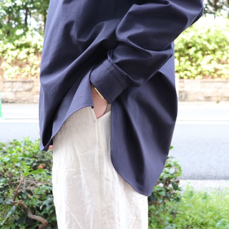 RAKINES Ex. Drizzle chambray Stand collar shirt