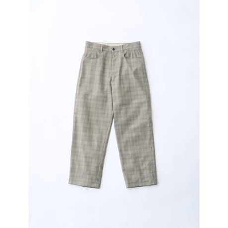 RAKINES Post-classical glen check 4-Lp pants
