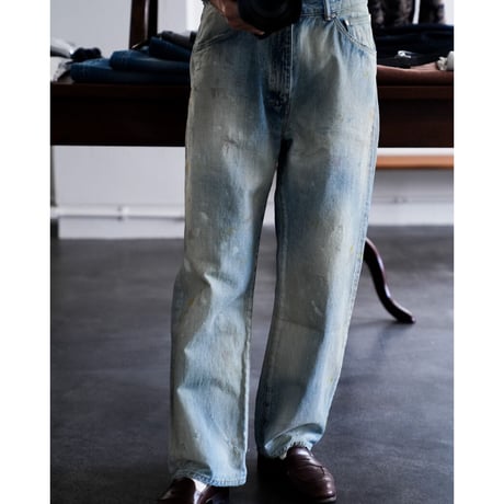 ANCELLM Ex. SELVEDGE DENIM "PAINT" STRAIGHT 5P PANTS