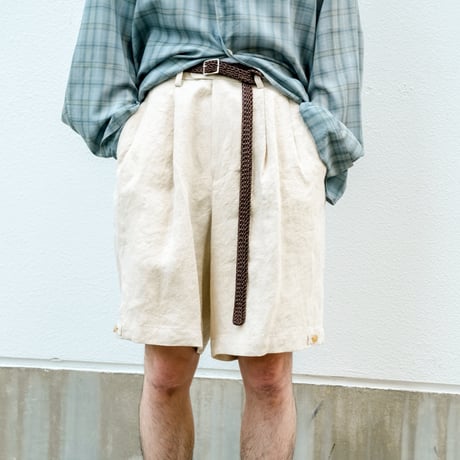 MAATEE&SONS Ex. SHORT TROUSER  "Italian 生Hemp Gabardine"