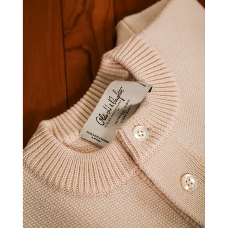 Olde H & Daughter WOOSTED WOOL HENLEY NECK P/O