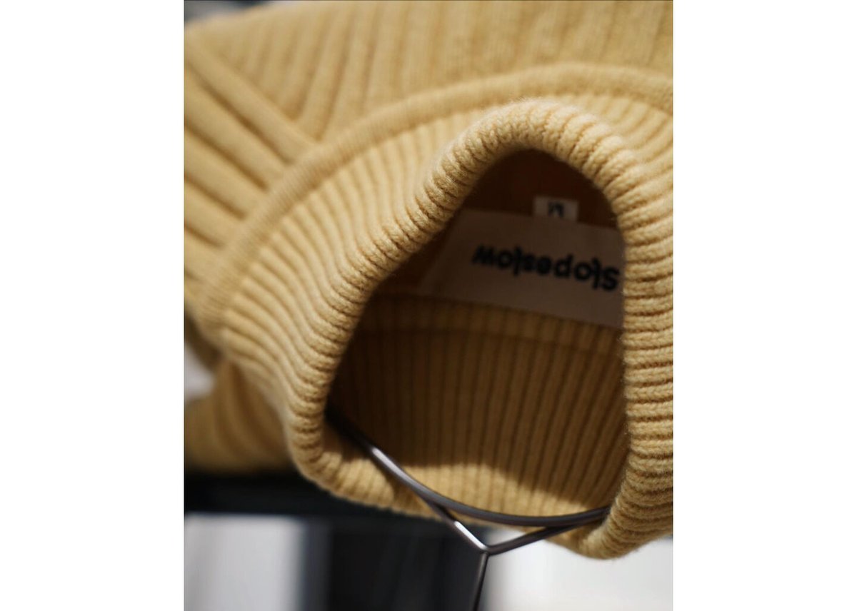 slopeslow Ex. Lamb's Cashmere Rib Mock Sweater