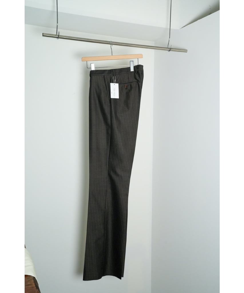 BIBOJA -High Waisted Flare- 38 チャコール BIBOJA High Waisted Flare Trousers - No Pleat/S