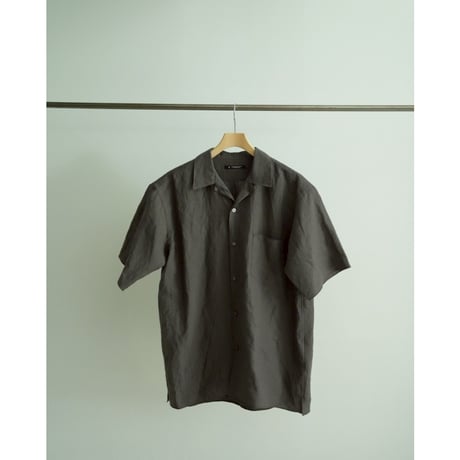 MAATEE&SONS FINE HEMP S/S OPEN COLLAR SHART