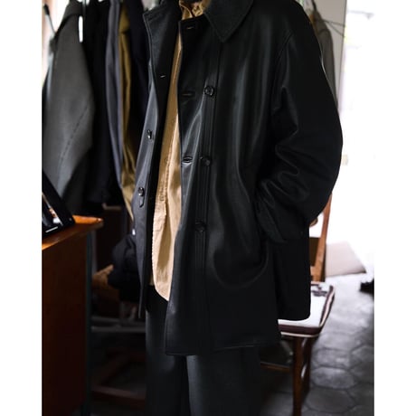 MAATEE&SONS LAMB LEATHER SHORT COAT