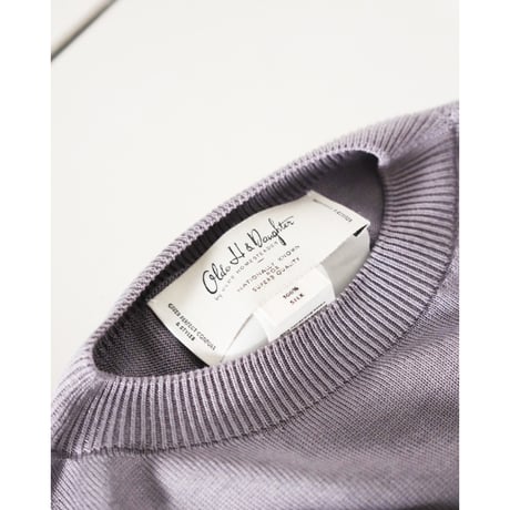 Olde H & Daughter SILK PLAIN STITCH CREW NECK P/O