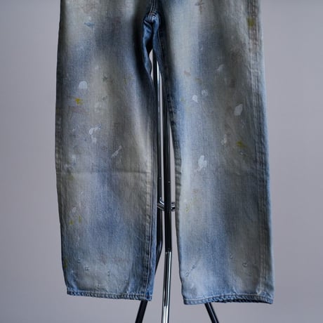 ANCELLM Ex. SELVEDGE DENIM "PAINT" STRAIGHT 5P PANTS