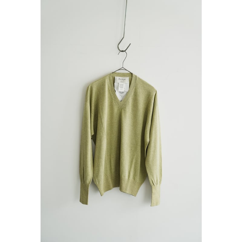 Olde H&Daughter LINEN SILK PLAIN STITCH V NECK