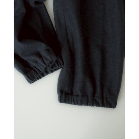 nonnotte Ex. "Super 120s Light Inlay Melton" Draping Track Pants